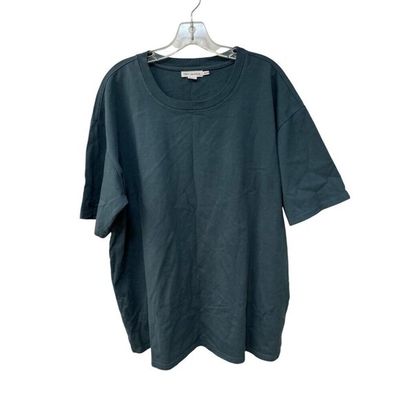 Good American Womens Essential Boytriend Crew Tee Oversized Fit Orion Blue XL - Picture 2 of 6